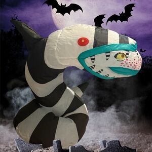 Beetlejuice Sandworm Inflatable Halloween Decoration  Aprox 13”